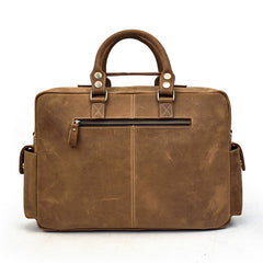 Vintage Leather Men's Travel Bag Business Handbag Laptop 14inch Briefcase For Men - iwalletsmen