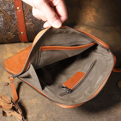 Cool Leather Mens Brown Long Wallet Wristlet Wallet Black Clutch Wallet for Men - iwalletsmen