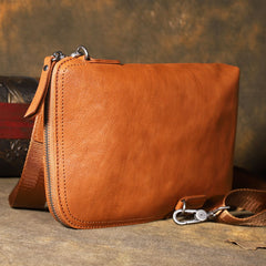 Cool Leather Mens Brown Long Wallet Wristlet Wallet Black Clutch Wallet for Men - iwalletsmen
