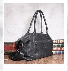 Leather Mens Large Black Travel Handbag Weekender Bag Brown Duffle Bag Luggage Bag for Men - iwalletsmen