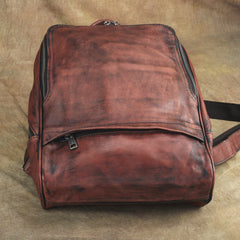 Vintage Leather Men's Backpack 13'' Laptop Backpack School Backpack For Men - iwalletsmen