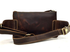 Brown Cool LEATHER MENS FANNY PACK FOR MEN BUMBAG Vintage WAIST BAGS - iwalletsmen