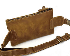 Brown Cool LEATHER MENS FANNY PACK FOR MEN BUMBAG Vintage WAIST BAGS - iwalletsmen