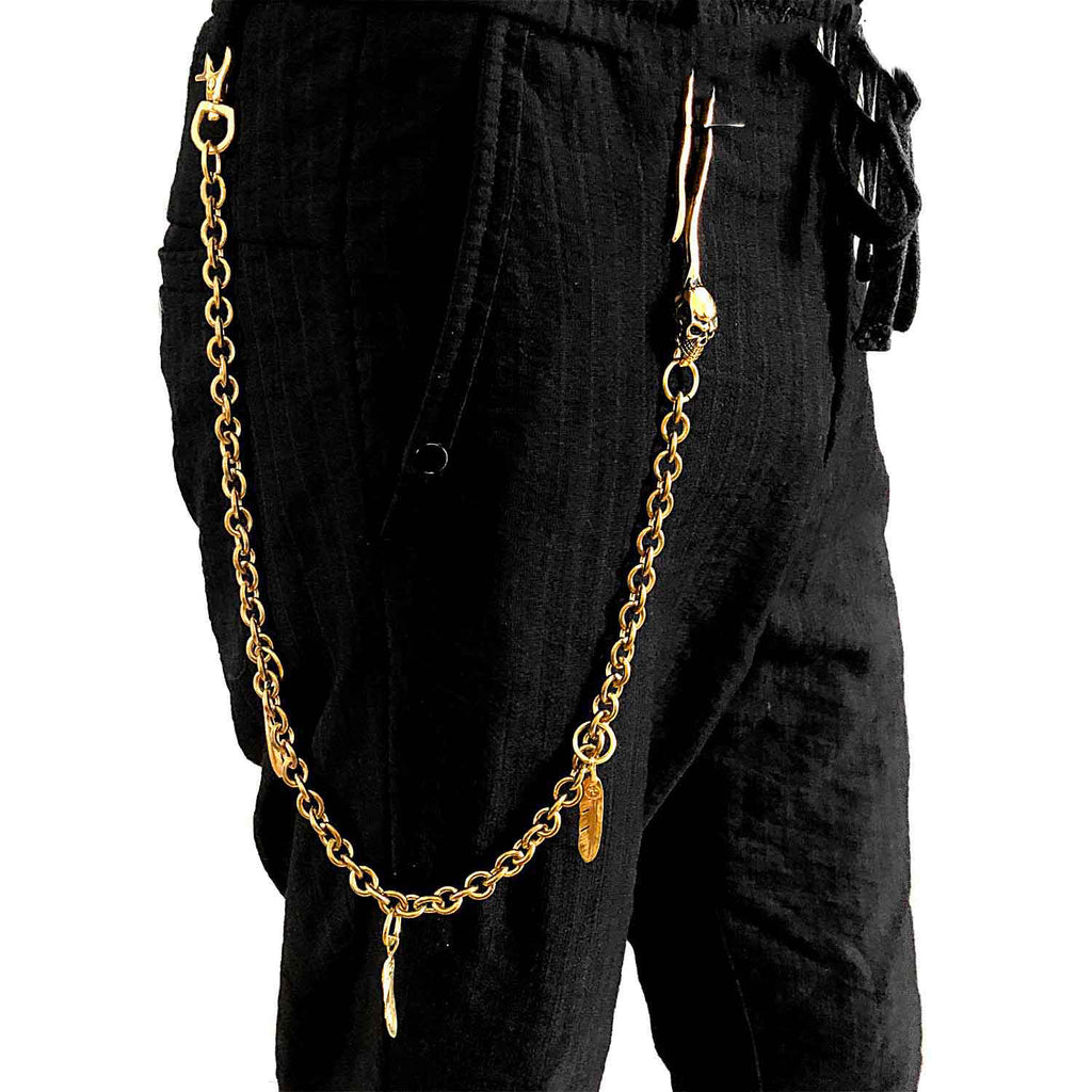 Punk Pants Jean Wallet Chain, Chain Skulls Pants