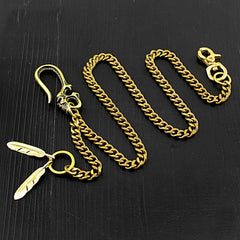 Gold Skull Wallet Chain Long Biker Wallet Chain Gold Pants Chain For Men 