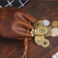 Black Women Mens Leather Coin Purse Coin Pouch Change Case Mini Leather Pouch For Men and Women - iwalletsmen