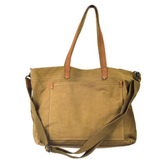 Simple Canvas Mens Womens Tote Shoulder Bags Messenger Handbag Camel Tote  Side Bag For Men and Women