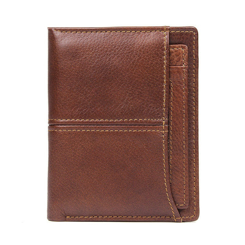 Simple Anti-Theft Leather Men's RFID billfold Wallet Multi-Card Wallet For Men - iwalletsmen