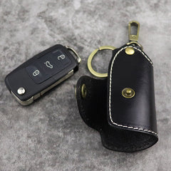 Cool Black Leather Men's Key Wallet Car Key Red Holder Key Holder For Men - iwalletsmen