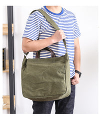 Canvas Mens Womens Large Side Bag Postman Bag Handbag Tote Bag Messenger Bag for Men - iwalletsmen