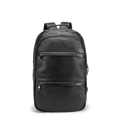 Cool Black Mens Leather College Backpack Laptop Backpack Black Travel Backpack for Men - iwalletsmen