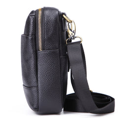 Fashion Brown Leather Men's Belt Pouch Belt Bag Black Mini Side Bag For Men - iwalletsmen
