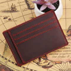 VINTAGE BROWN LEATHER MEN'S FRONT POCKET WALLETs BLACK SLIM CARD billfold WALLET SMALL WALLET FOR MEN - iwalletsmen