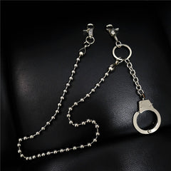 Fashion Silver Mens Long Pants Chain Biker Wallet Chain Beaded Trousers Chain For Men - iwalletsmen