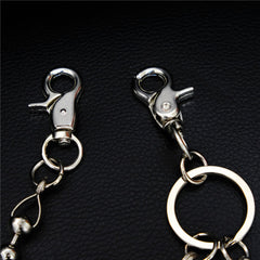 Fashion Silver Mens Long Pants Chain Biker Wallet Chain Beaded Trousers Chain For Men - iwalletsmen