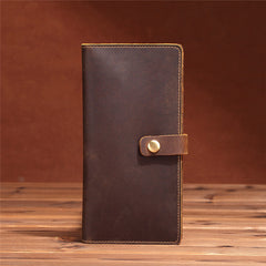 Slim Mens Leather Bifold Long Wallet Bifold Long Wallet for Men - iwalletsmen