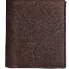 Slim Leather Mens Business SMall Bifold Wallet Bifold billfold Wallet Small Front Pocket Wallet For Men - iwalletsmen