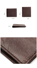 Slim Leather Mens Business SMall Bifold Wallet Bifold billfold Wallet Small Front Pocket Wallet For Men - iwalletsmen