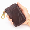 Cool Brown Leather Men's Car Key Wallet billfold Small Key Wallet For Men - iwalletsmen