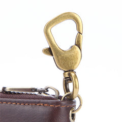 Cool Brown Leather Men's Car Key Wallet billfold Small Key Wallet For Men - iwalletsmen