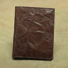Vintage Brown Leather Men's Bifold Small Wallet Black Slim Vertical billfold Wallet For Men - iwalletsmen