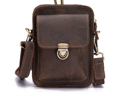 Leather Mens Belt Pouch Cell Phone Holster Belt Bag Small Side Bag For Men - iwalletsmen