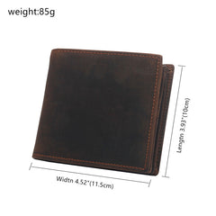 RFID Leather Mens Small Bifold Wallet billfold Wallets Front Pocket Wallets for Men - iwalletsmen