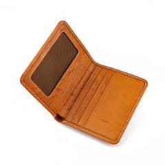 Vintage Leather Men's Bifold Small Wallet Front Pocket Wallet billfold Wallet For Men - iwalletsmen