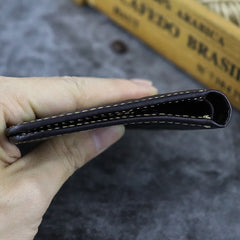 Vintage Leather Men's Bifold Small Wallet Front Pocket Wallet billfold Wallet For Men - iwalletsmen