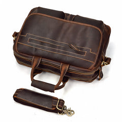 Vintage Leather Briefcase Handbag 14inch Laptop Bag Business Bag Shoulder Bags For Men - iwalletsmen