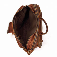 Vintage Leather Briefcase Handbag 14inch Laptop Bag Business Bag Shoulder Bags For Men - iwalletsmen