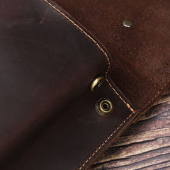 Black Slim Leather Mens Satchel Backpack Women Rucksack Vintage Leather School Backpack For Men