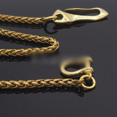 Solid Brass 18'' Wallet Chain Key Chain Gold Wallet Chain Pants Chain For Men - iwalletsmen