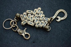Solid Brass Cool Punk Rock Bike Chain Wallet Chain Biker Trucker Wallet Chain Trucker Wallet Chain for Men