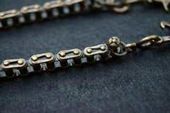 Solid Brass Cool Punk Rock Bike Chain Wallet Chain Biker Trucker Wallet Chain Trucker Wallet Chain for Men