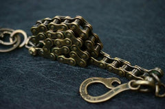 Solid Brass Cool Punk Rock Bike Chain Wallet Chain Biker Trucker Wallet Chain Trucker Wallet Chain for Men