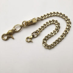 Solid Brass Cool Punk Rock Chinese Dragon Wallet Chain Biker Trucker Wallet Chain Trucker Wallet Chain for Men