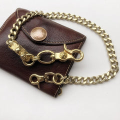 Solid Brass Cool Punk Rock Chinese Dragon Wallet Chain Biker Trucker Wallet Chain Trucker Wallet Chain for Men