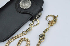 Solid Brass Cool Punk Rock Skull Wallet Chain Biker Trucker Wallet Chain Trucker Wallet Chain for Men