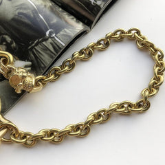 Solid Brass Cool Punk Rock Skull Wallet Chain Biker Trucker Wallet Chain Trucker Wallet Chain for Men