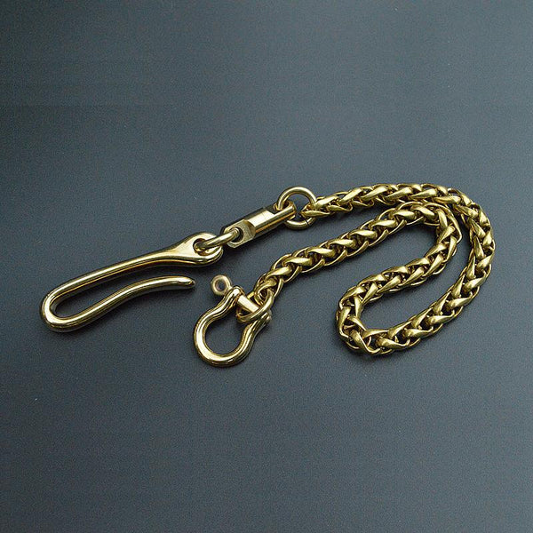 Solid Brass Cool Punk Rock Skull Wallet Chain Biker Trucker Wallet Chain Trucker Wallet Chain for Men