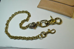 Solid Brass Cool Punk Rock Skull Wallet Chain Biker Trucker Wallet Chain Trucker Wallet Chain for Men