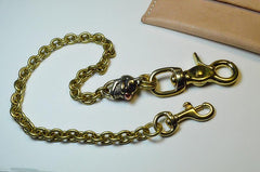 Solid Brass Cool Punk Rock Skull Wallet Chain Biker Trucker Wallet Chain Trucker Wallet Chain for Men