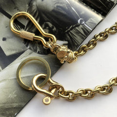 Solid Brass Cool Punk Rock Skull Wallet Chain Biker Trucker Wallet Chain Trucker Wallet Chain for Men