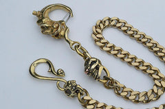 Solid Brass Cool Punk Rock Skull Wallet Chain Biker Trucker Wallet Chain Trucker Wallet Chain for Men