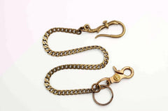 Solid Brass Cool Punk Rock Wallet Chain Biker Trucker Wallet Chain Trucker Wallet Chain for Men