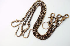 Solid Brass Cool Punk Rock Wallet Chain Biker Trucker Wallet Chain Trucker Wallet Chain for Men