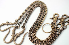 Solid Brass Cool Punk Rock Wallet Chain Biker Trucker Wallet Chain Trucker Wallet Chain for Men