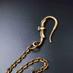 Solid Brass Cool Punk Rock Wallet Chain Biker Trucker Wallet Chain Trucker Wallet Chain for Men