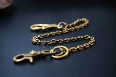 Solid Brass Cool Punk Rock Wallet Chain Biker Trucker Wallet Chain Trucker Wallet Chain for Men